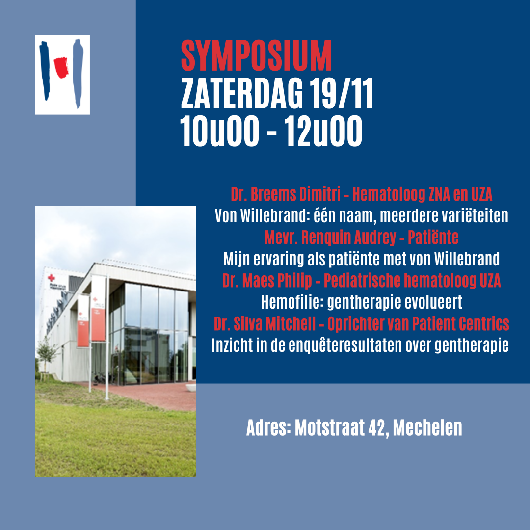 Symposium - Von Willebrand en gentherapie binnen de hemofilie
